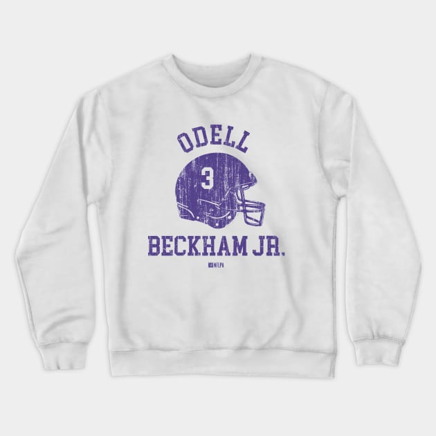 Odell Beckham Jr. Baltimore Helmet Font Crewneck Sweatshirt by TodosRigatSot